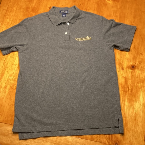 Lands End Appalachian State University Short Sleeve Collared Gray Shirt - Picture 8 of 10